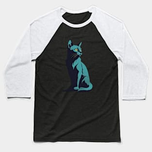 stylized black cat silhouette Baseball T-Shirt